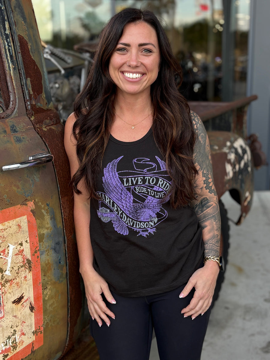 Savannah Harley-Davidson custom Women's Live To Ride tank top