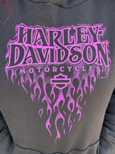 Load image into Gallery viewer, Savannah Harley-Davidson custom Women's Pink Flame Trail zip up