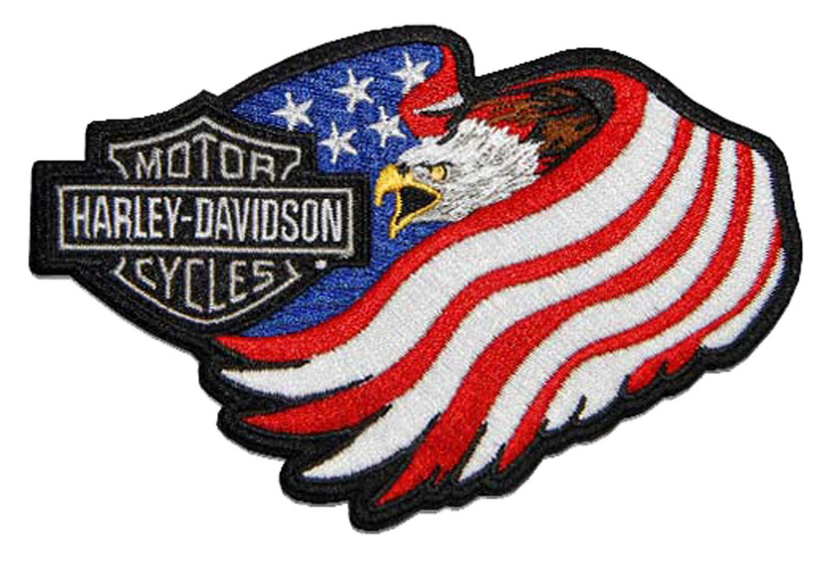 Harley-Davidson 4 in Embroidered Genuine Motorcycles Bar & Shield Emblem Patch