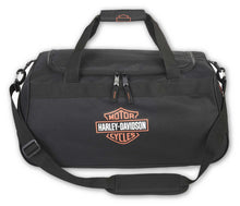 Load image into Gallery viewer, Harley-Davidson® Orange Bar & Shield Logo Zip Rugged Graphic Duffel Bag