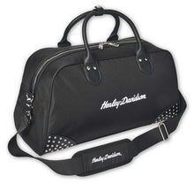 Load image into Gallery viewer, Harley-Davidson® Women's 3D H-D Script Studded Duffel Bag