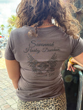 Load image into Gallery viewer, Savannah Harley-Davidson custom Women's HD Leopard t-shirt