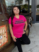Load image into Gallery viewer, Savannah Harley-Davidson custom Women's Half Time Shadows v-neck t-shirt