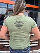Load image into Gallery viewer, Savannah Harley-Davidson custom Women's Heart Wing Flower t-shirt