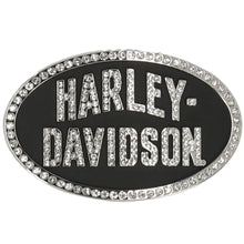 Load image into Gallery viewer, Harley-Davidson Women's Oval Marquee Embellished Rhinestone Belt Buckle