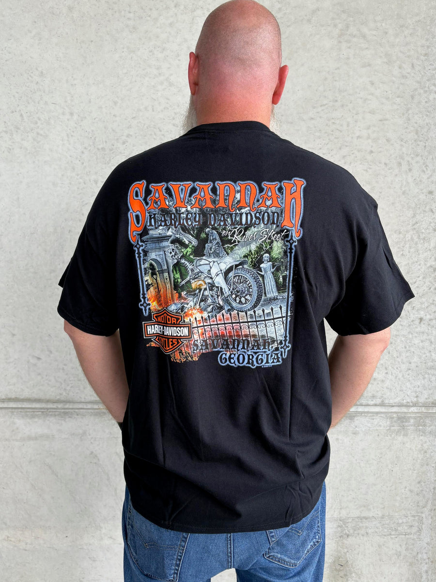 Harley-Davidson Men's Exclusive BonAventure Rider Black S/S River