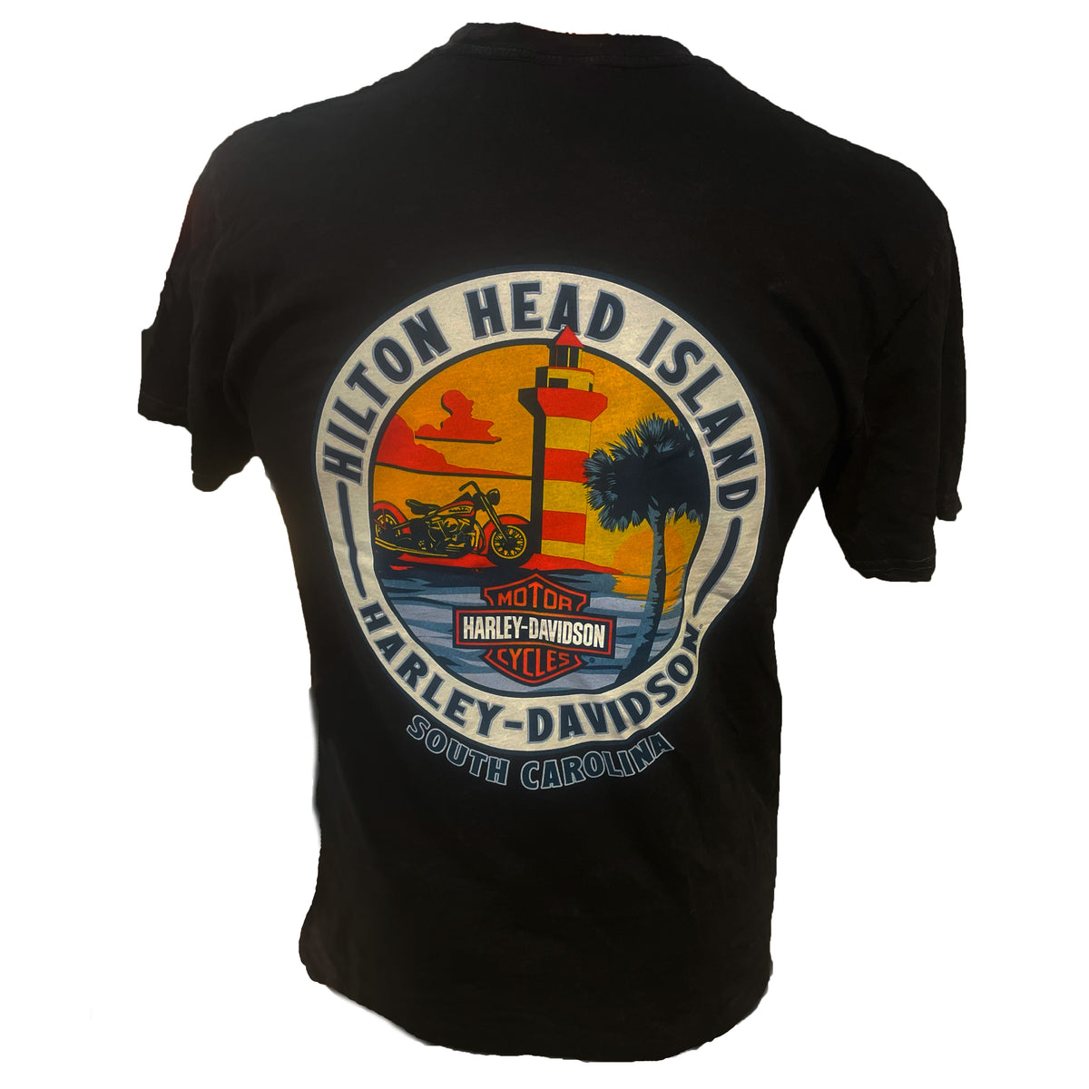 ★Harley Davidson★ 2PACK T-shirt SET HH15311991 Hilton Head Harley-Davidson Men's Name Adt Dyed T-Shirt