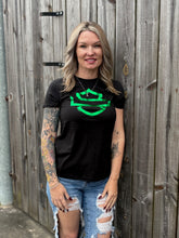 Load image into Gallery viewer, Hilton Head Harley-Davidson custom Women's Green Foil t-shirt