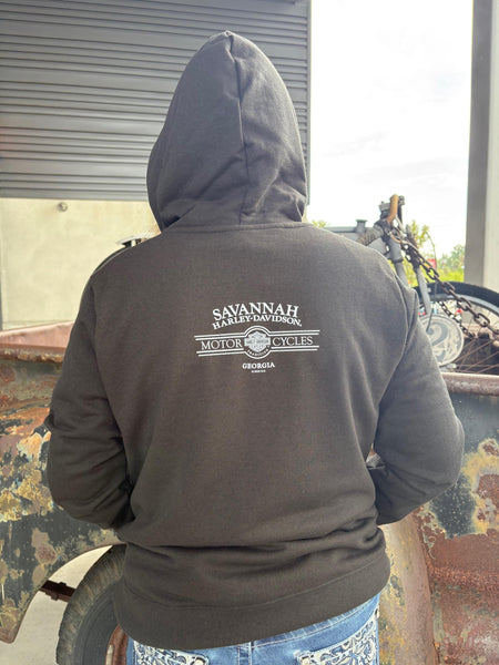 Savannah Harley-Davidson Women's Rose Outline Women's Hoodie