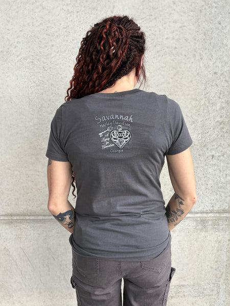 Savannah Harley-Davidson custom Women's Minted v-neck t-shirt
