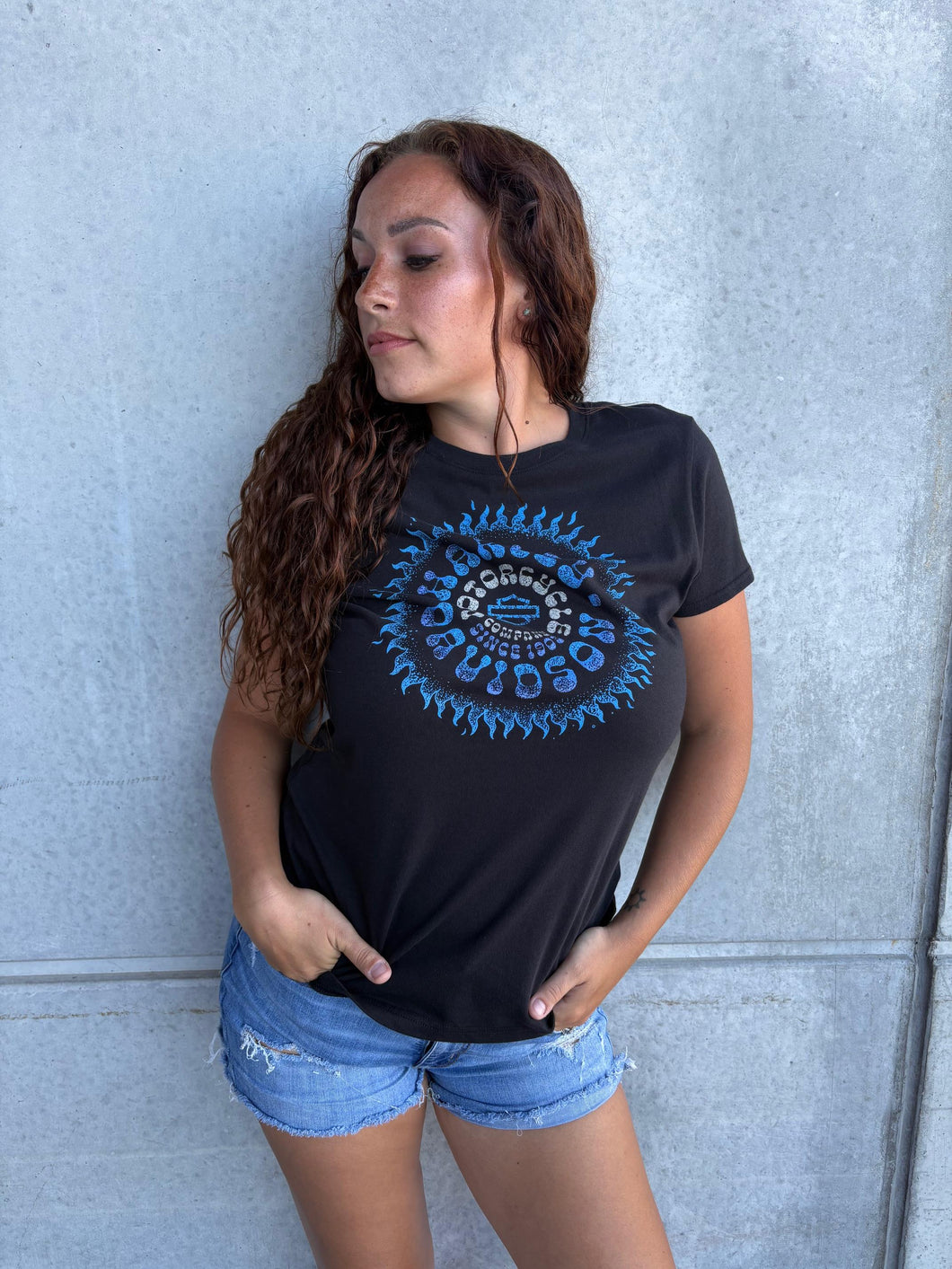 Savannah Harley-Davidson Sunburst Women's Crew Neck t-Shirt