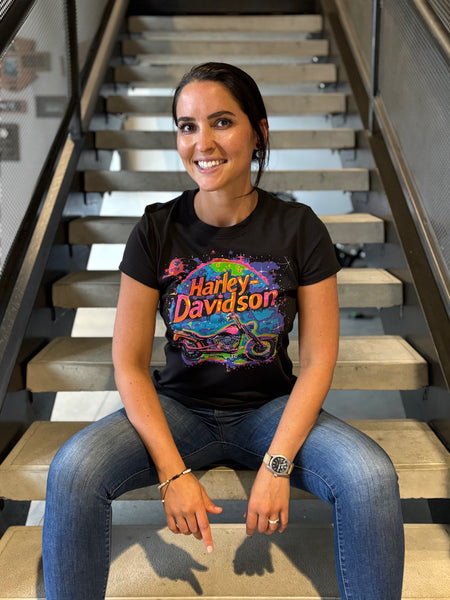 Savannah Harley-Davidson Rockin' The Planet Women's Crew Neck T-shirt