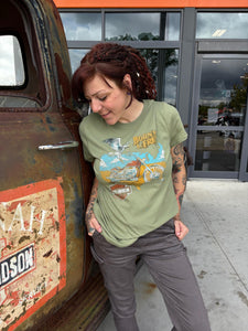 Savannah Harley-Davidson custom Women's HD Born To Be Free t-shirt
