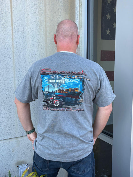 Savannah Harley-Davidson Men's custom Banner Eagle t-shirt