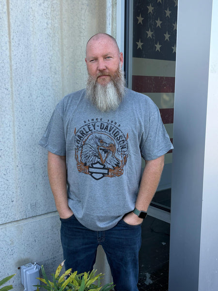 Savannah Harley-Davidson Men's custom Banner Eagle t-shirt