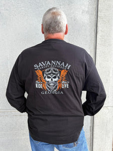 Savannah Harley-Davidson Men's Harley Side Flame L/S shirt
