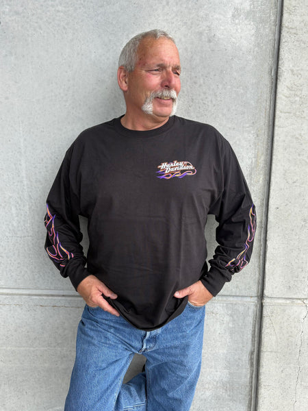 Savannah Harley-Davidson Men's Harley Side Flame L/S shirt