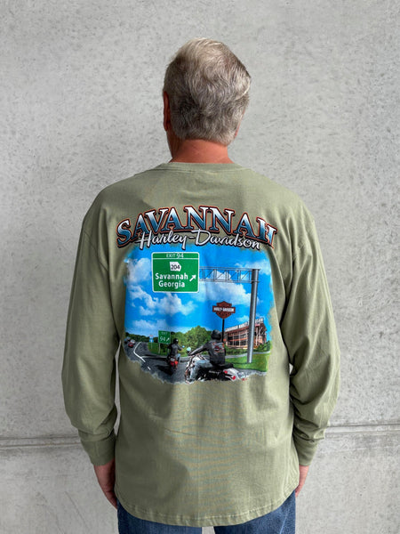 Savannah Harley-Davidson Men's custom Born For Speed longsleeve shirt