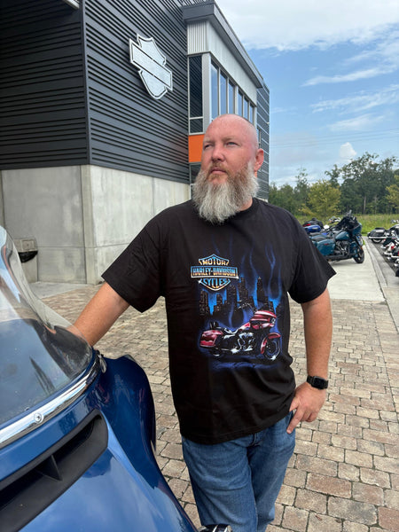 Savannah Harley-Davidson custom Men's H-D Heat Of The Night t-shirt