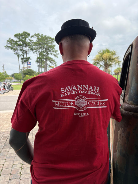 Savannah Harley-Davidson Men's custom H-D Willie Wrenches pocket tee