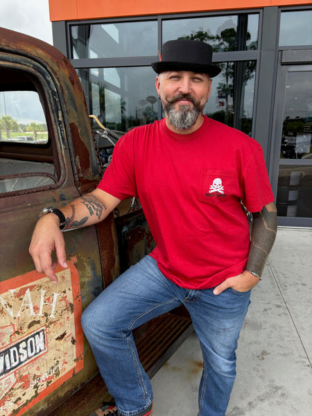 Savannah Harley-Davidson Men's custom H-D Willie Wrenches pocket tee
