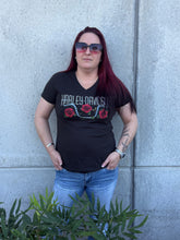 Load image into Gallery viewer, Savannah Harley-Davidson custom Women's Floral Bars t-shirt
