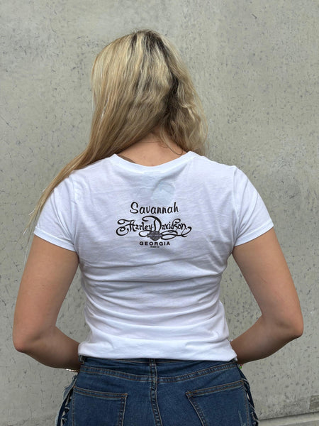 Savannah Harley-Davidson custom Women's Story Of The Souls t-shirt