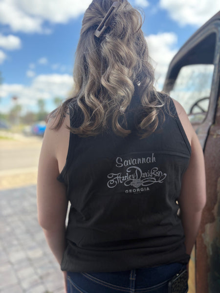 Savannah Harley-Davidson women's custom HD Rocker tank