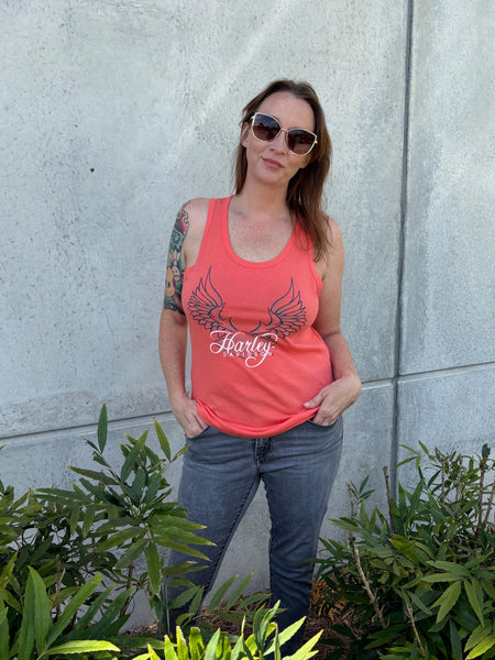 Savannah Harley-Davidson Women's custom H-S Pin Stripe Wings tank