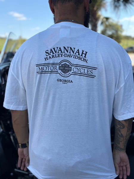 Savannah Harley-Davidson custom men's HD Skeleton Rider t-shirt