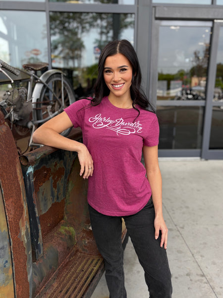 Savannah Harley-Davidson custom Women's Deep Scroll t-shirt
