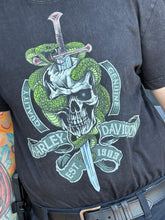 Load image into Gallery viewer, Savannah Harley Davidson custom Sword and Skull s/s t-shirt
