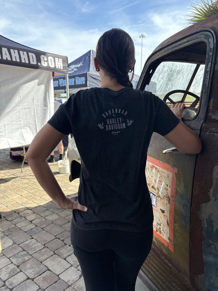 Savannah Harley-Davidson Women's CORNER FEAR custom t-shirt