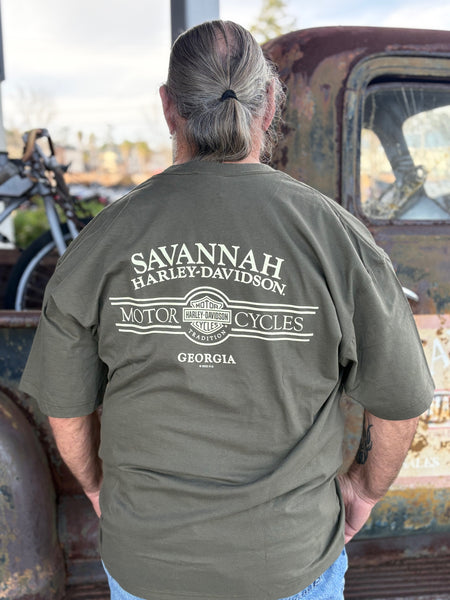 Savannah Harley-Davidson custom Men's Contrast pocket t-shirt