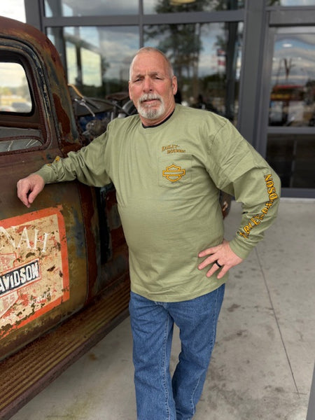 Savannah Harley-Davidson custom Men's Heritage Pocket long sleeve