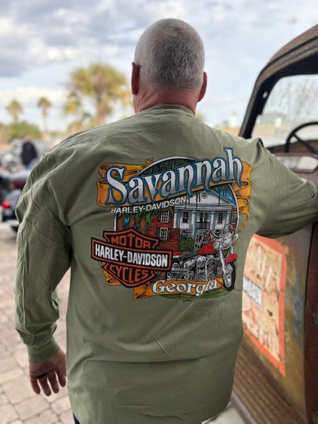 Savannah Harley-Davidson custom Men's Heritage Pocket long sleeve