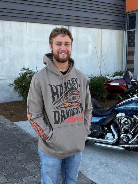 Savannah Harley-Davidson custom Men's Flame Wave hoodie