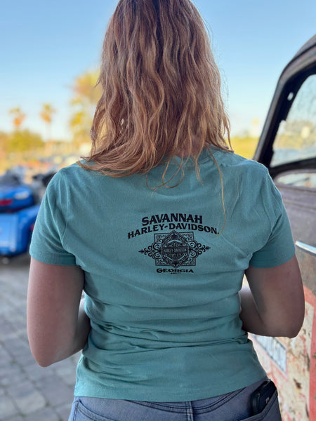 Savannah Harley-Davidson custom Women's Swallows t-shirt