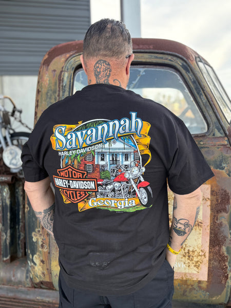 Savannah Harley-Davidson custom Men's Dark Metal t-shirt