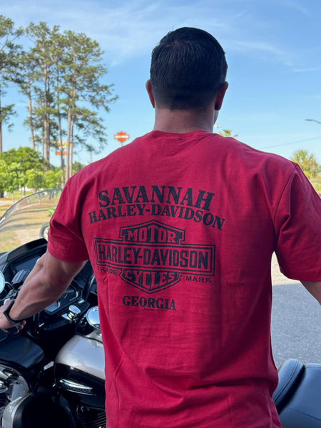 Savannah Harley-Davidson custom Men's Let's Ride t-shirt