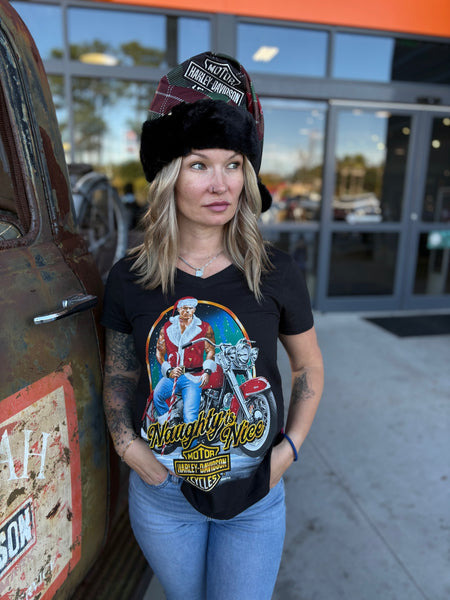 Savannah Harley-Davidson custom Women's Naughty Is Nice t-shirt