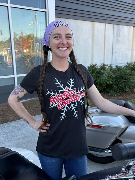 Savannah Harley-Davidson custom Women's HD Snowflake t-shirt
