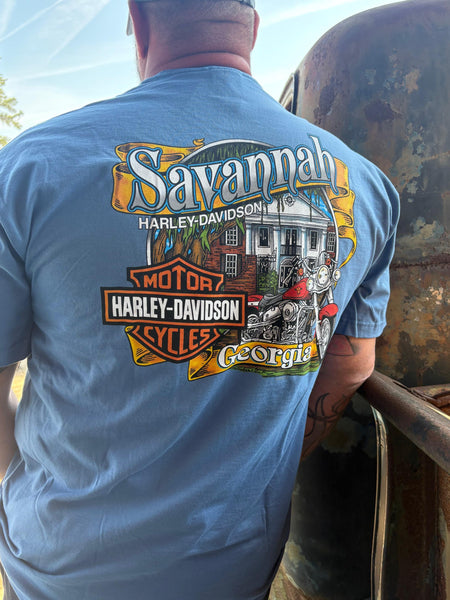 Savannah Harley-Davidson custom Men's Eagle Garage T-shirt
