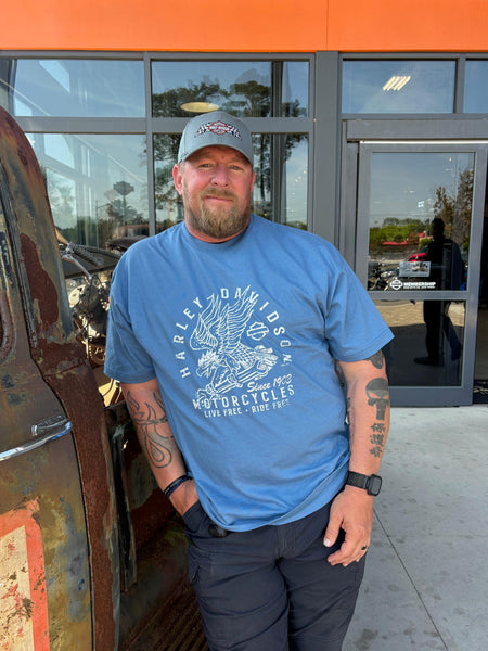 Savannah Harley-Davidson custom Men's Eagle Garage T-shirt