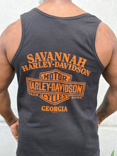 Load image into Gallery viewer, Savannah Harley-Davidson custom men's Full Burn tank top
