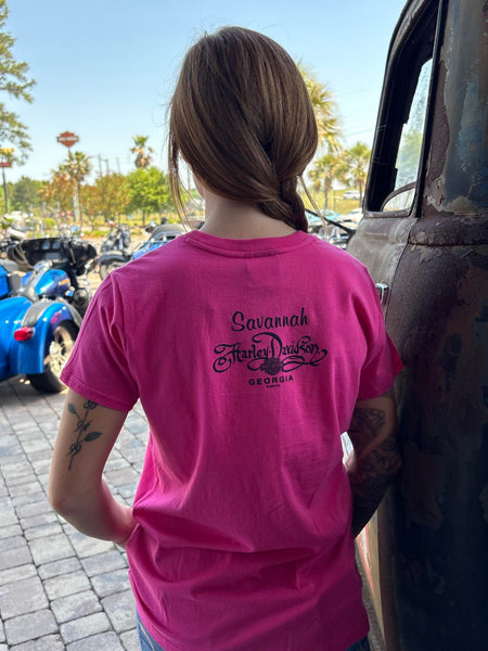 Savannah Harley-Davidson custom Women's Oak Leaf t-shirt