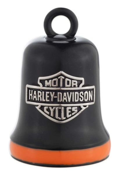 Harley-Davidson® Engraved Bar & Shield Logo Ride Bell w/ Orange Accents