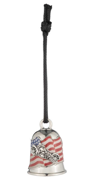 Harley-Davidson Waving American Flag & Motorcycle Bar & Shield Ride Bell