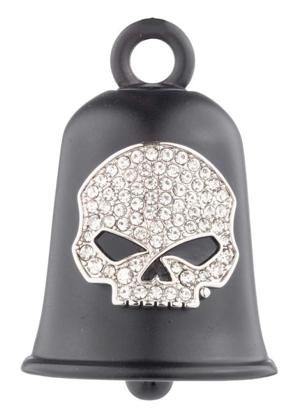 Harley-Davidson Pave Crystal Willie G Skull Logo Motorcycle Ride Bell