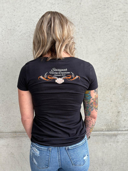 Savannah Harley-Davidson custom Women's HD Retro Style s/s t-shirt